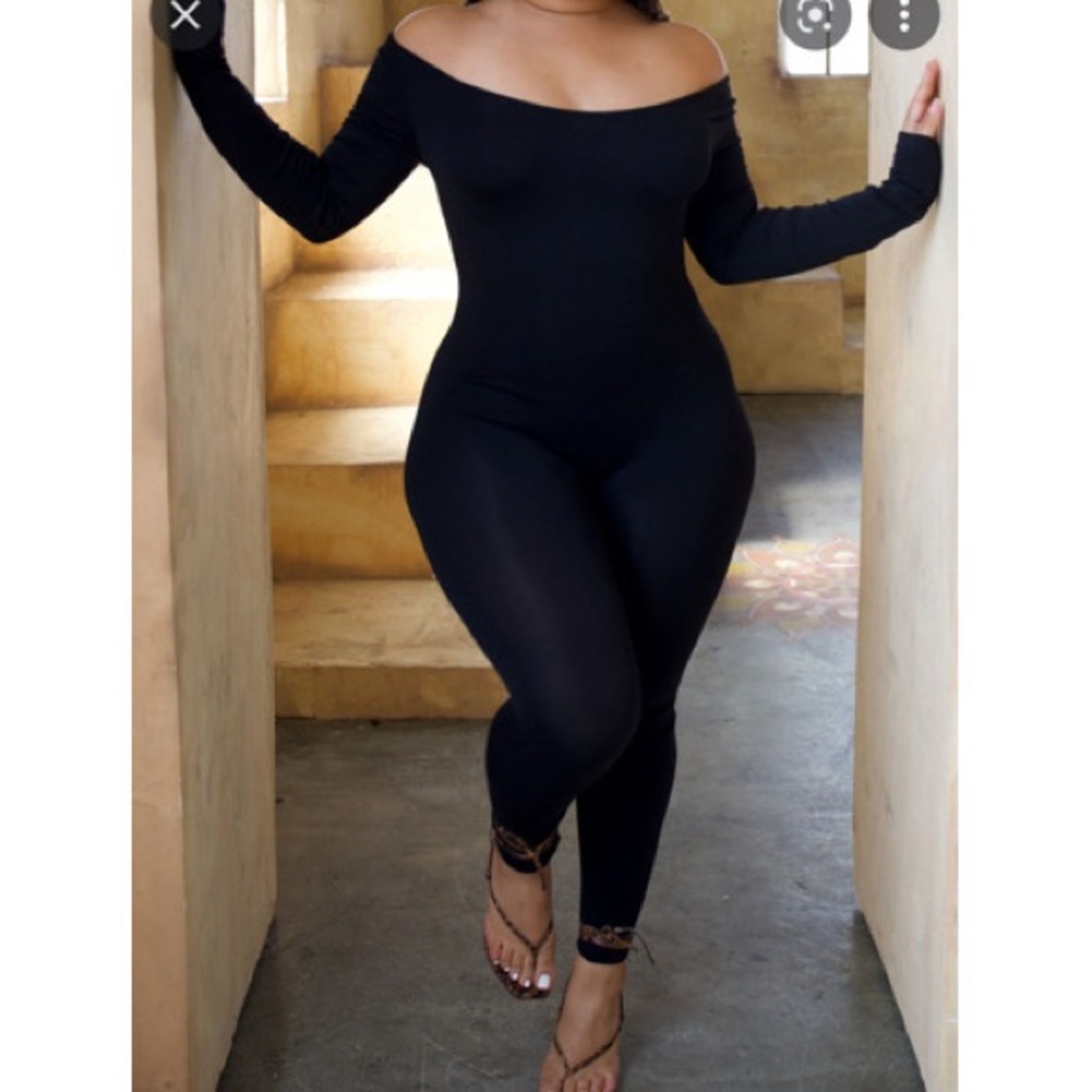 LONG SLEEVE Black Second Skin Bodysuit